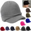 Men Women Winter Knit Baggy Beanie Oversize Fashion Hat Visor Cap.
