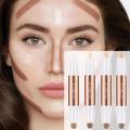 4Colors Double Head Matte Contouring Bronzer Highlighter Brighten Cream Shadow Stick Cosmetics Gloss Makeup High Nose Facia M1E6. 