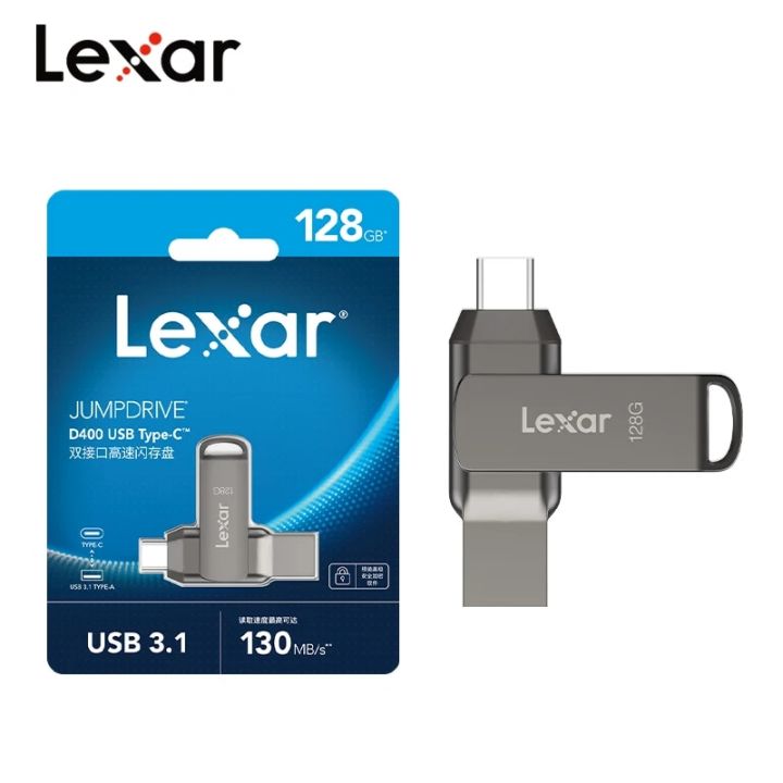 USB 3.1 Lexar JumpDrive D400 USB Flash Drive 32GB 64GB 128GB 256GB Read Speed Up To 100MB/s Pendrive U Disk USB Memory Stick