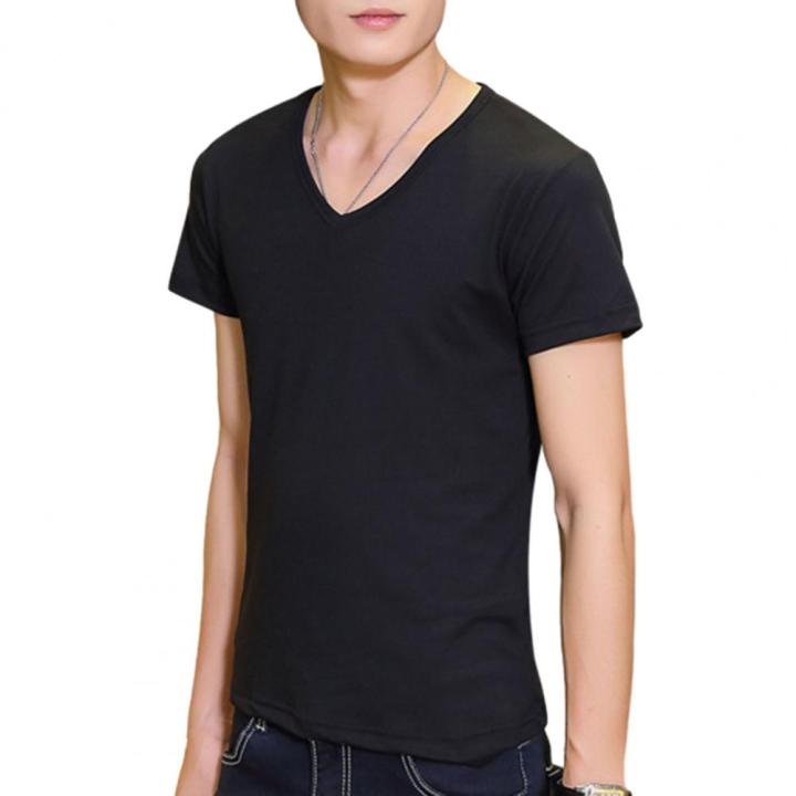 Summer%20Men%20T-shirt%20Round%20Neck%20V%20Neck%20Short%20Sleeve%20Pullover%20Tees%20Solid%20Color%20Soft%20Breathable%20Thin%20Simple%20Style%20Casual%20Men%20Top%20-%20Image%207