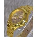 1Pcs Analog Men'S Luxury Stainless Steel Watch For Men Golden - Watch. 