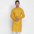Cotton Panjabi for Man - Yellow. 