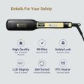 KIPOZI Professional Hair Straightener Titanium Flat Iron with Digital LCD Display Dual Voltage Instant Heating Curling Iron.