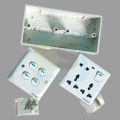 4 Gang Switch with 8 pin Multi Socket, PVC Back Part/Tola Board Combo 3 in 1. 