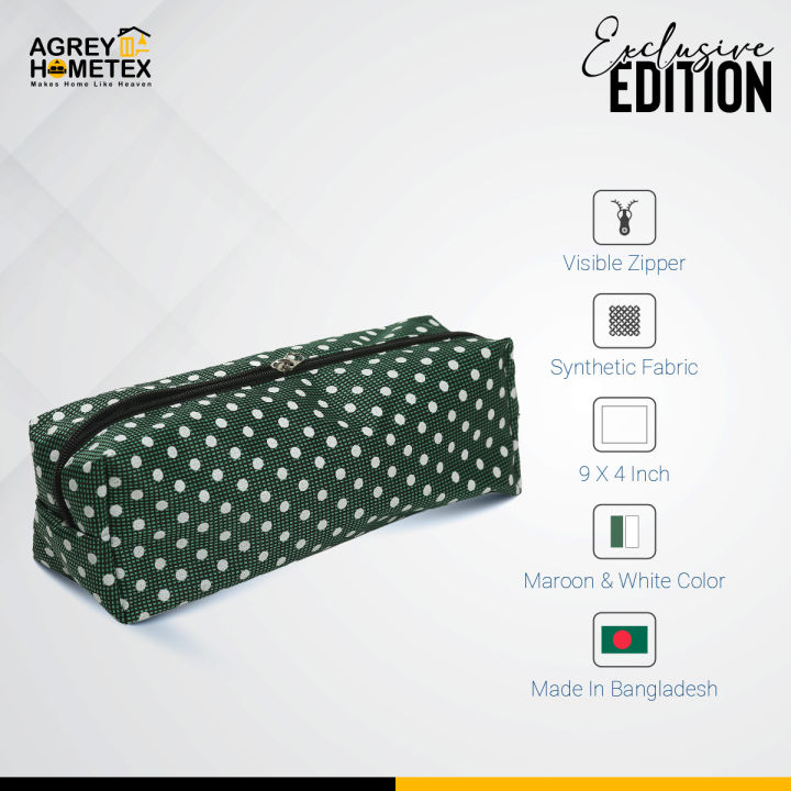 Pencil%20Pouch,%20White%20&%20Green,%20(9"x4")%20-%20Image%203