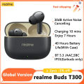 Original Realme Buds T300 True Wireless Earphone 30dB Active Noise Cancelling Bluetooth 5.3 TWS Earphone 40 Hours Battery Life. 