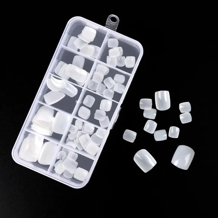 Full%20Coverage%20Square%20False%20Toenails%20Natural/Transparent/White%20Acrylic%20Nail%20Tips%20Nail%20Art%20Decorations%20Manicure%20Tool%20100PCS%20-%20Image%207