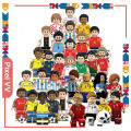 Soccer Player Minifigures Messi Ronaldo Football World Cup Star Players Action Figures, Building Blocks Toy For Legoes.