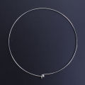 1PC 304 Stainless Steel Collar Choker Necklace Gold/Silver Color Round With Removable Ball End Cap Handmade DIY Jewelry. 