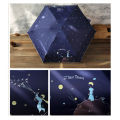 Mini Cute Little Prince Umbrella Rain Women Pocke Folding Umbrellas Female Sunny Parasol Lovely Pocket Girls Gift Umbrella.