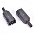 4PCS IEC C14 Male Inline Chassis Socket Plug Rewireable Mains Power Connector. 