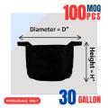 GEO Bag 30 Gallon (Dia 24" Hight 15.5") Plant Grow Bags, Synthetic Pot - (100 Pcs Bundle ).