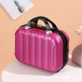 Korean version of the handheld 14 inch suitcase, cosmetics storage, trolley suitcase, travel makeup bag, suitcase bag, ABS scratch-resistant. 