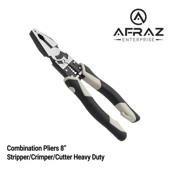 Combination Pliers 8" Stripper/Crimper/Cutter Heavy Duty Wire Pliers Diagonal Pliers Hand Tools
