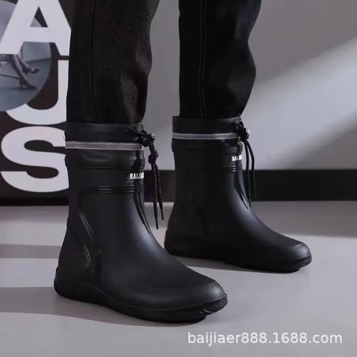 Baijiaer's%20new%20medium%20tube%20bundle%20mouth%20fashion%20water%20shoes%20for%20men%20and%20women%20waterproof%20and%20non-slip%20car%20wash%20fishing%20medium%20tube%20plastic%20rain%20boots%20-%20Image%204