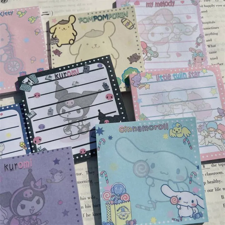 Sanrio%20mymelody%20Kuromi%20Cinnamoroll%20Sticky%20Stationery%20Notepad%20Posted%20it%20Office%20bookmark%20Sticky%20notes%20kawaii%20design%20Stickers%20in%20notebook%20Memo%20pad%20kids%20gift%20-%20Image%204