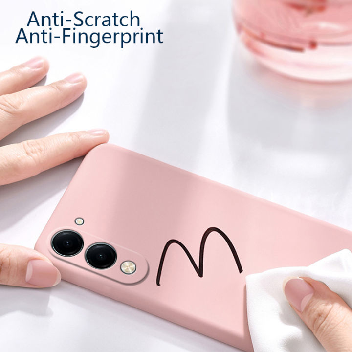 Olige For VIVO Y04 Liquid Silicone Macaron Candy Color TPU Falling and shockproof Soft Phone Case Shell Protector Back Cover