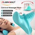 Massage Pillow Neck Stretcher Cervical Traction Portable Chiropractic Cervical Relaxer Traction Device Shoulder Relaxer Back Neck Massage Support Neck Curve Corrector for Cervical Pain Relief Muscle Relax. 