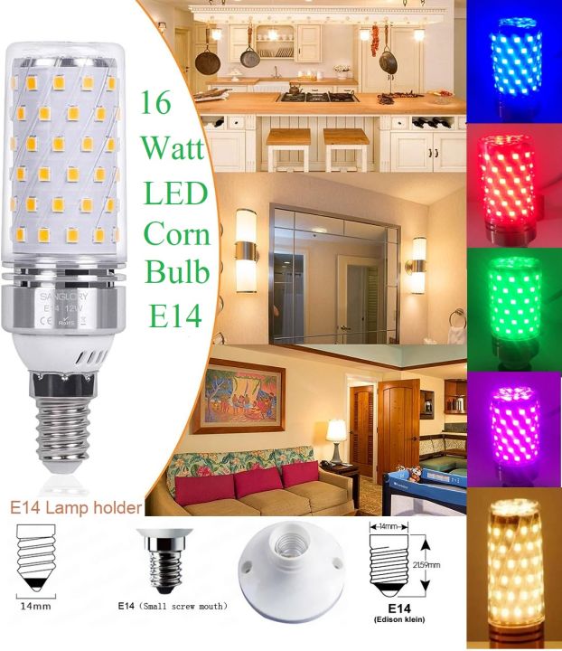 16W%20E14(Small%20Screw%20Mouth)%20LED%20Candle%20Bulb%20360%20Degree%2016W%20Energy%20Saving%20Corn%20Light%20E14(Small%20Screw%20Mouth)%201Pcs%20-%20Image%202