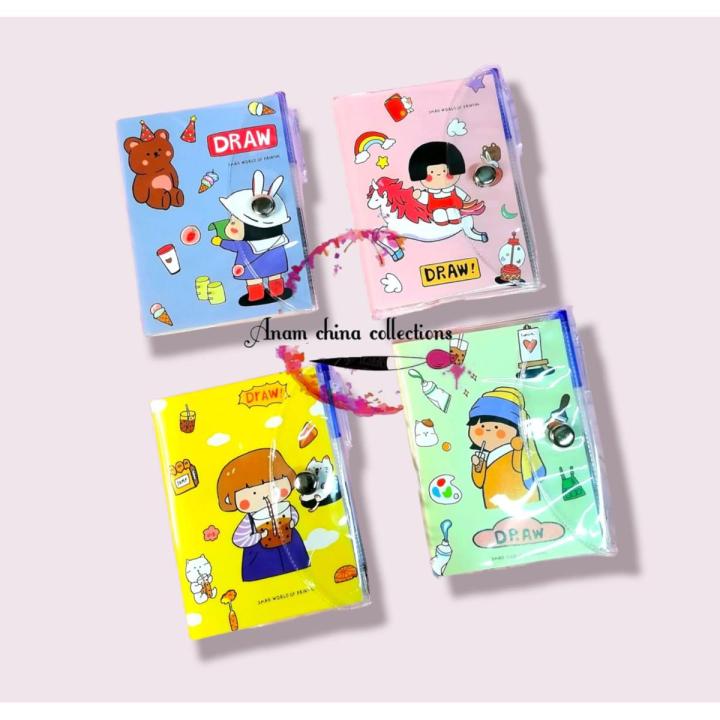 Cartoon Portable Pocket Notebook with pen 1set