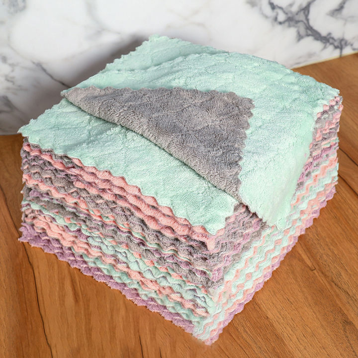 Two-color%20Absorbent%20Rag,%20Dish%20Towel,%20Dish%20Scouring%20Pad,%20Kitchen%20Non-stick%20Oil%20Dish%20Cloth,%20Moisturizing%20And%20Thickening%20-%20Image%202