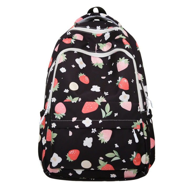 2024%20New%20Double%20Backpack%20Casual%20Backpack%20College%20Student%20Girl%20Middle%20School%20High%20School%20School%20Bag%20Strawberry%20Print%20Simple%20and%20Fashionable%20-%20Image%205