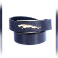Luxury brands black pu.leather belt.