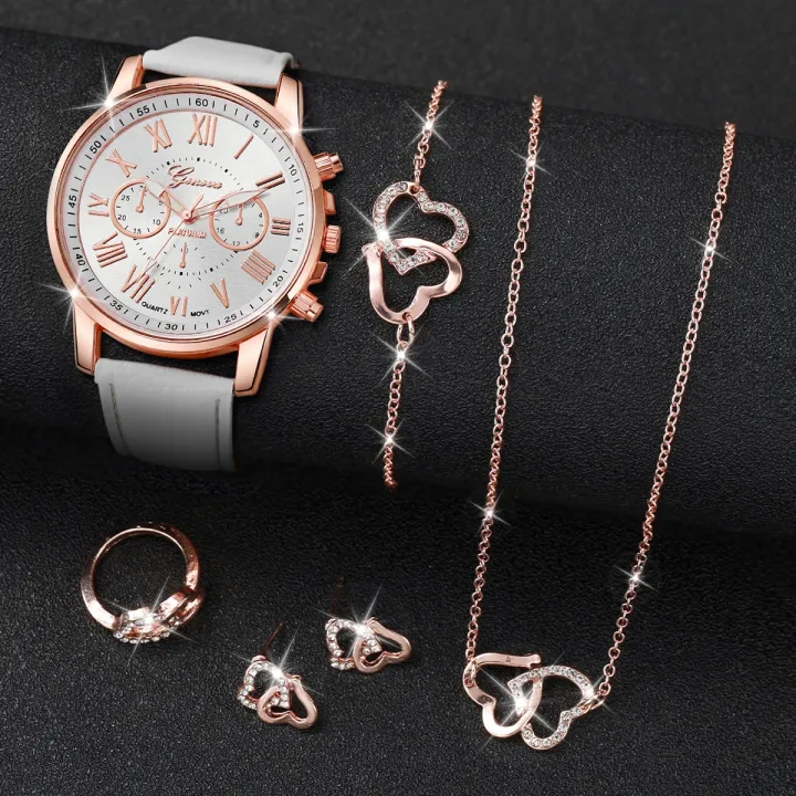 5PCS/Set%20Fashion%20Women%20Watches%20Rhinestone%20Heart%20Jewelry%20Set%20Geneva%20Watch%20Female%20Leather%20Band%20Quartz%20Watch%EF%BC%88Without%20Box%EF%BC%89%20-%20Image%203