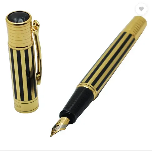 Dikawen%20Premium%208038%20Gold%20Plated%20Designer%20Metal%20Body%20Stylish%20Gift%20Fountain%20Pen%20-%20Image%202