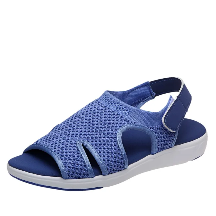 Spot%202021%20Autumn%20Fish%20Head%20Casual%20Velcro%20Fashion%20Sandals%20Flat%20Women's%20Shoes%20Origin%20Source%206%20Color%20Plus%20Size%20-%20Image%205