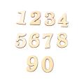 JM01483 Wooden ZAKKA Crafts Environmental Protection DIY Numbers Decoration Self-adhesive Accessories Wooden Numbers for DIY craft（Numbers 0 to 9, 10 Per Pack）. 