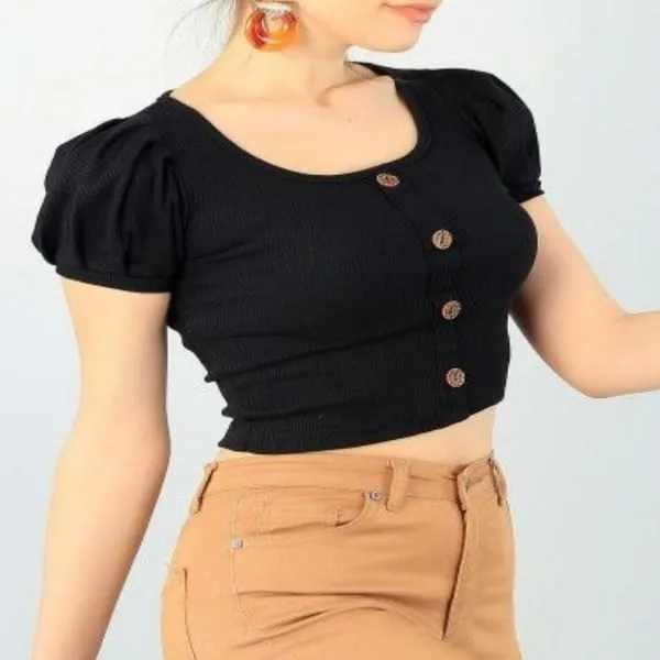 Women's%20Half%20Sleeve%20Crop%20Top%20Blouse%20Fashionable%20And%20Stylish%20Top%20for%20Women%20-%20Image%202