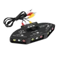 Audio Video Switcher 3-Way AV Selector Switch Box Multi Input Output Adapter - intl. 