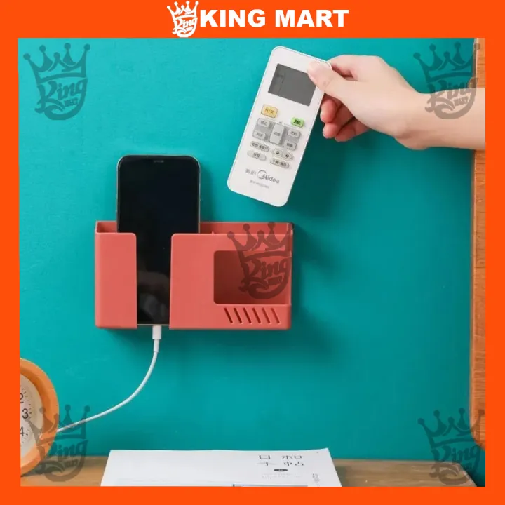 Mobile%20Phone%20Charging%20Rack%20Wall-mounted%20Storage%20Box%20Punch-free%20Organizer%20Shelf%20Remote%20Control%20Pen%20Stationery%20Holder%20-%20Image%202