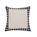 Blank Material 300 Cotton and Linen plus Checked Cloth Pillow Cover Simple Cushion Cushion Sofa Waist Pillow Throw Pillowcase.