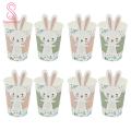 Water Cup Adorable Easter Bunny Food Tray Paper Cup with Sleeve Set. 