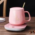 Cup Heater Coffee Mug Warmer Timer Heating Coaster Smart Thermostatic Heating Pad Hot Plate Hot Milk Coffee Cup Warmer. 