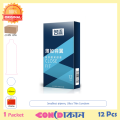 Ultra Thin Close Fit Condoms Latex Male Rubber Non-Lubricated Condoms 12 Pcs.