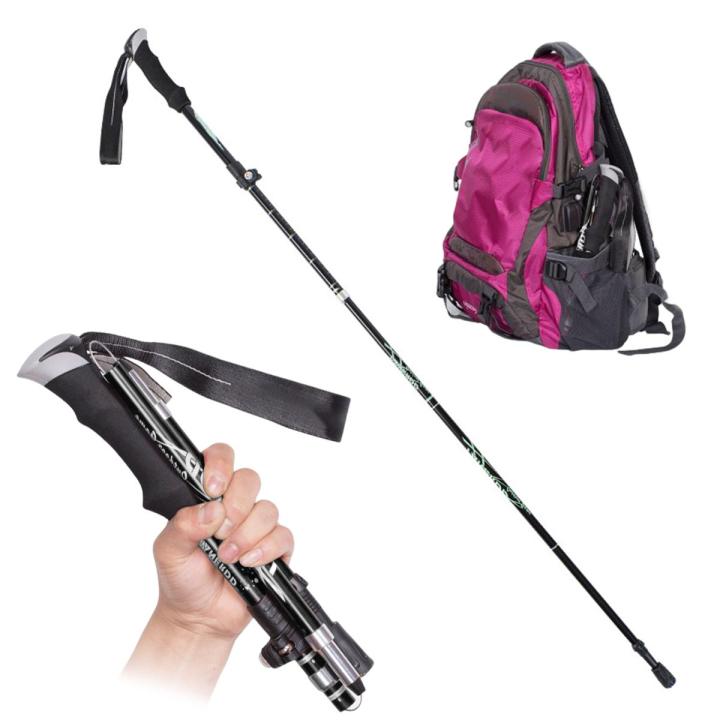 Collapsible Trekking Pole Walking Stick 5 Sections Ultra-light ...