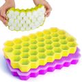 Silicone Ice Cube Tray Food-Grade 37-Grid Ice Maker Box with Easy-Release Design. 