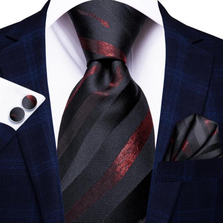 Hi-Tie%20Burgundy%20Paisley%20Striped%20Silk%20Wedding%20Tie%20For%20Men%20New%20Design%20Mens%20Necktie%20Hanky%20Cufflinks%20Set%20Business%20Party%20Dropshipping%20-%20Image%202