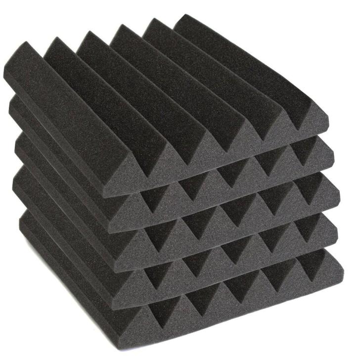 30X30X5CM%20Studio%20Acoustic%20Foam%20Sound%20Absorption%20Treatment%20Panel%20Tile%20Wedge%20Black%20-%20Image%204