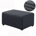 【The road to happiness Store】Elastic Pedal Cover Stretch Storage Ottoman Slipcover Rectangle Footstool Sofa Cover for Living Room 8 Colors S M L.