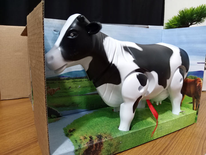 Battery Operated Milk Cow Toy - Multi-color