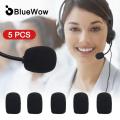 BlueWow Black Mic Protector Replacement Headset Foam Covers Windscreen Windshield Sponge Covers Microphone Cover for Meeting Mic [ZX01]. 