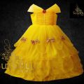yellow color beauty and the beast destiny party dress bell beauty princess dress by sutonuu. 