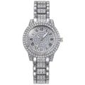 Casual Elegant All-Star Women's Quartz Watch Shiny Fine Zircon Mechanical Lady Wristwatches Fashion Folding Watches Buckle Watch.