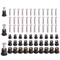 36 Pairs /M5/M6 Rubber Well Nuts With Stainless Steel Screw Kayak Brass Copper Bolts Well Nut Set Kit.