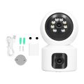 V380 Pro 4MP 4G Sim Supported Dual Lens Doll PTZ IP Camera 4G Night Vision Auto Tracking Two Way Voice CCTV Security Camera. 
