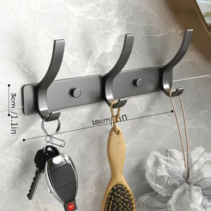 CIFBUY%20Iron%20Coat%20Rack%20Wall%20Mount,%20Thickened%20Space%20Aluminum%20Clothe%20Hook,%20Bathroom%20Sticky%20Hook%20Towel%20Clothe%20Wall%20Hanger%20Towel%20Rack%20-%20Image%202